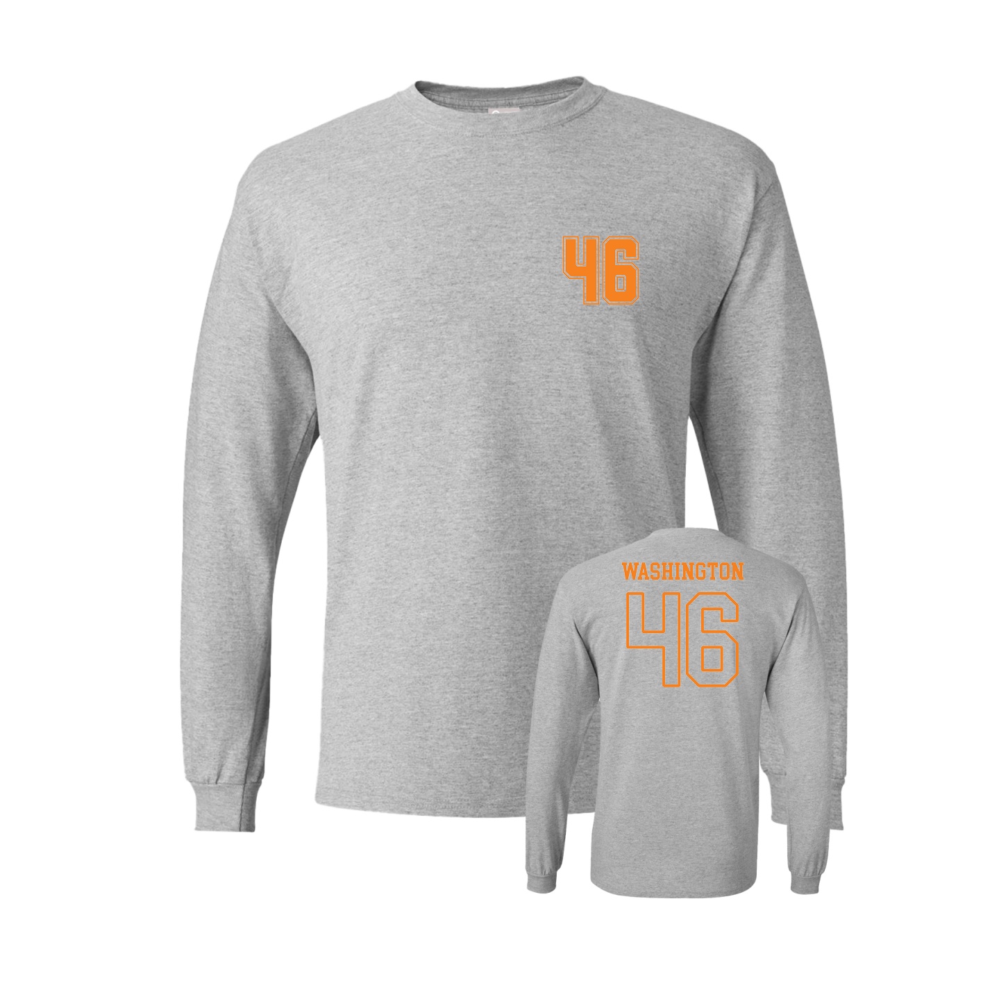 Long Sleeve Tee — Chest Back in Grey
