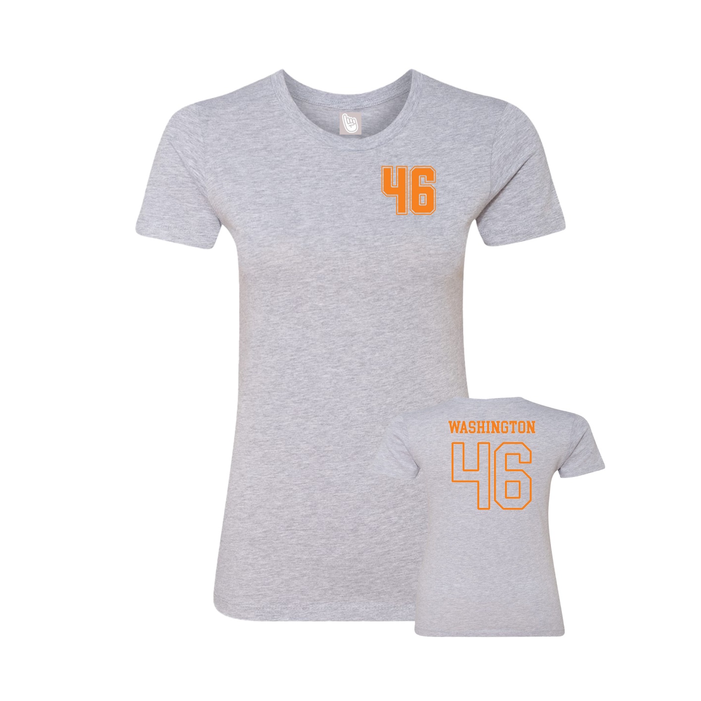 Womens Tee — Chest Back in Grey