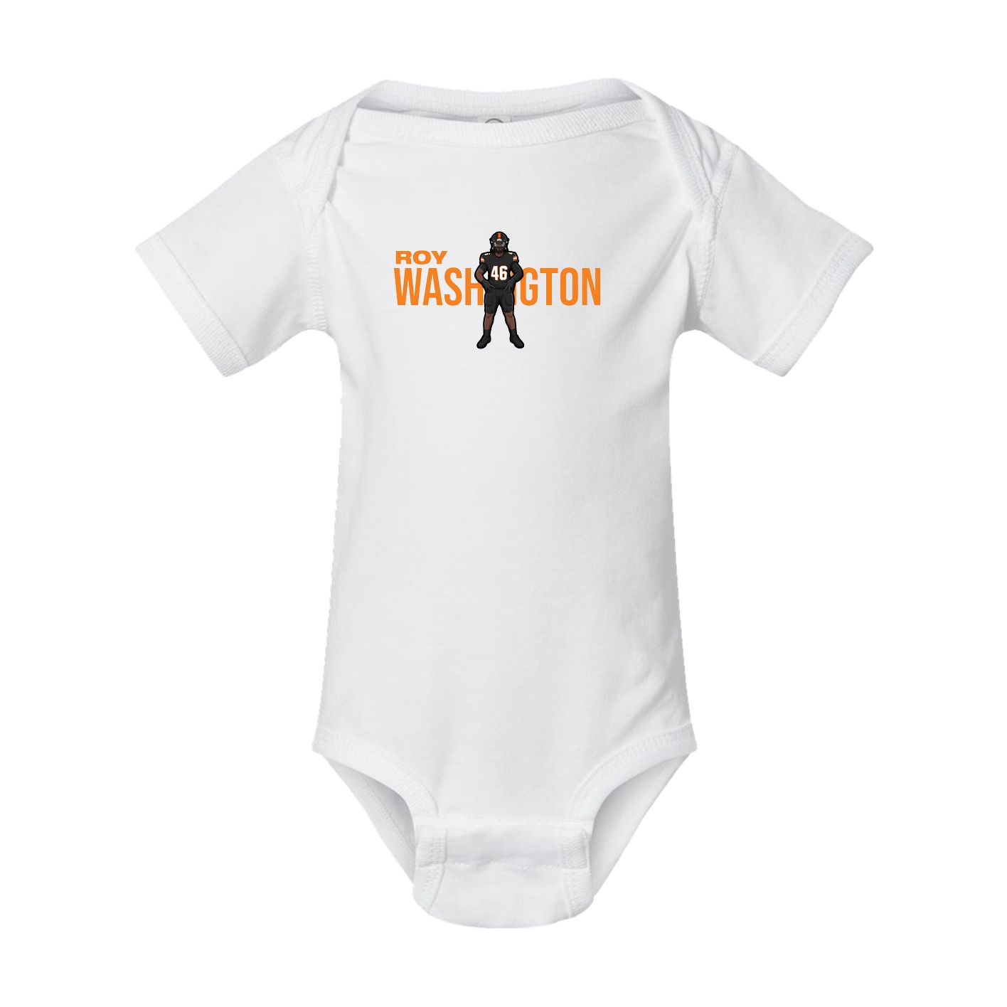 Baby Onesie — Player Name in White