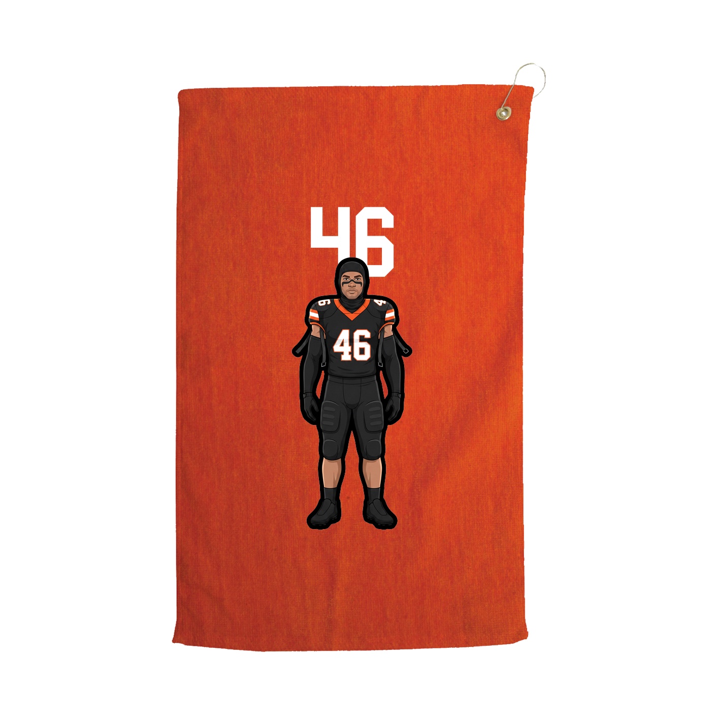 Golf Towel — Number Top in Orange