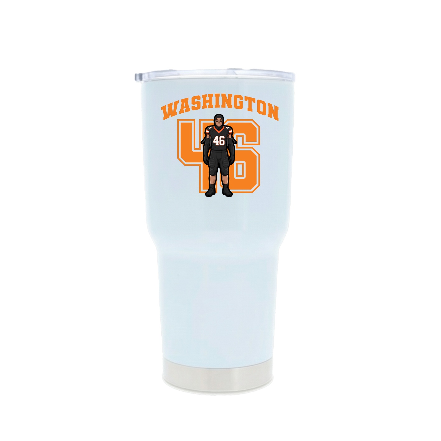 30oz Stainless Steel Tumbler — Number in White