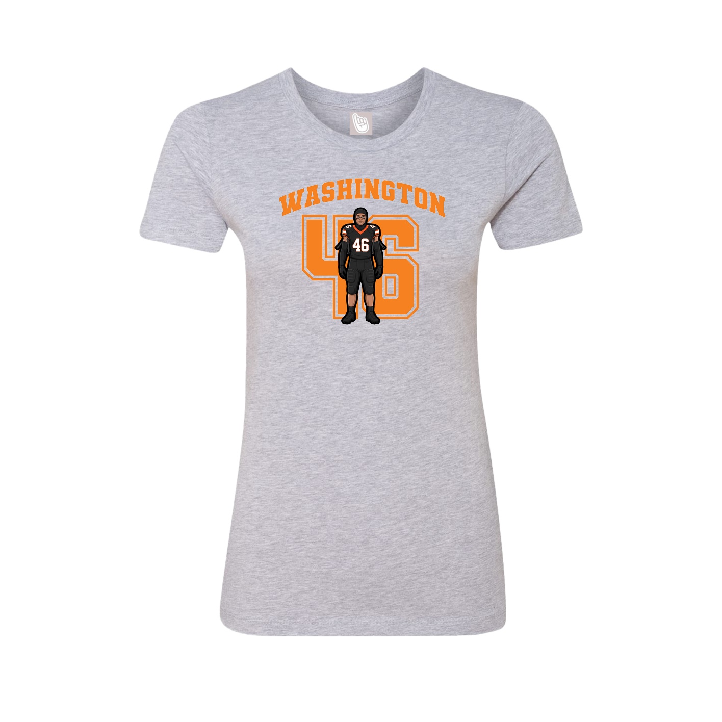 Fitted Women's Tee — Number in Grey