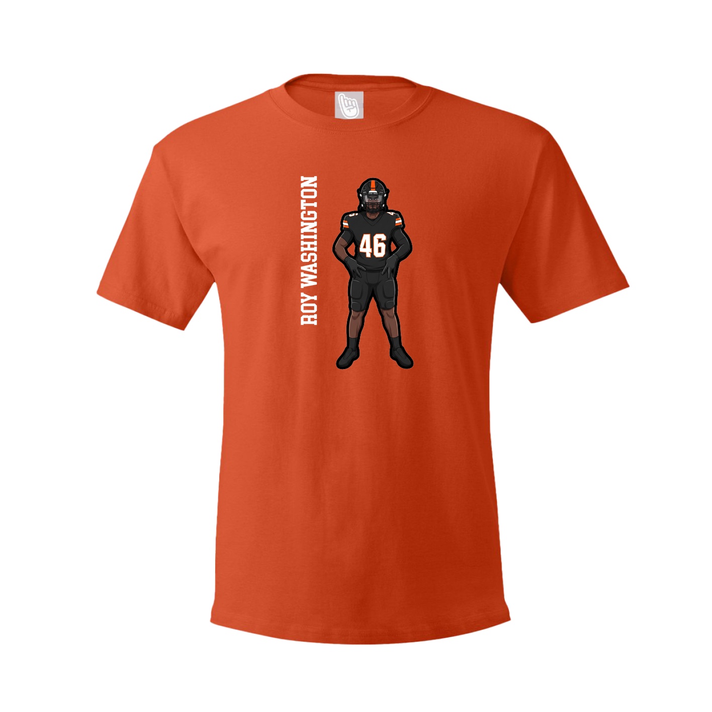 Tee — Name Vertical in Orange