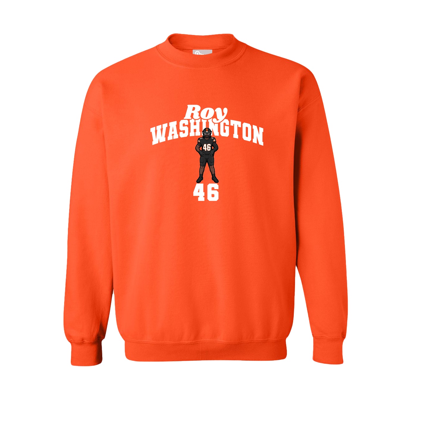 Fleece Crew — Signature Arch in Orange