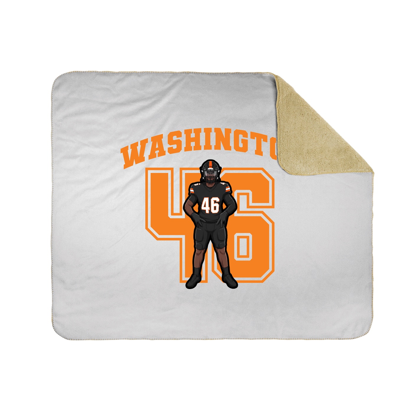 Throw Blanket — Number in White