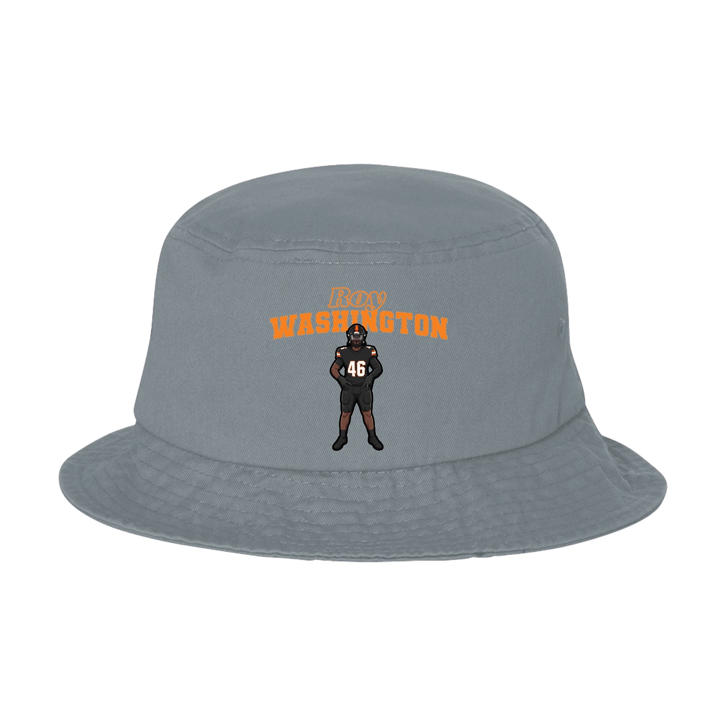 Bucket Cap — Name Arch in Grey