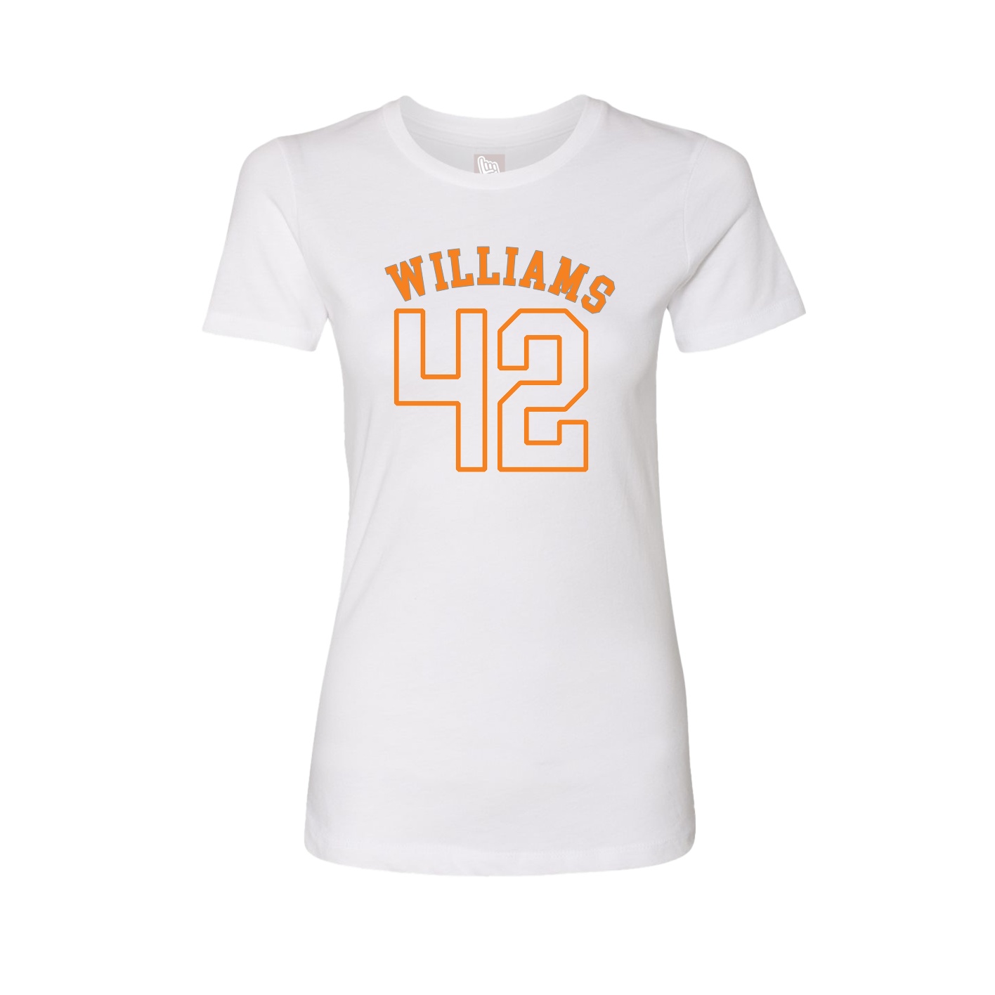 Fitted Women's Tee — Shirsey Arch in White