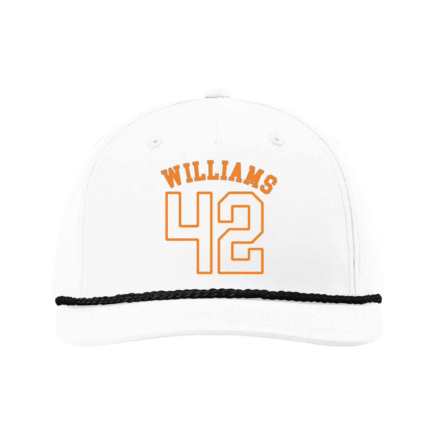 Five-Panel Classic Rope Cap — Shirsey Arch in White