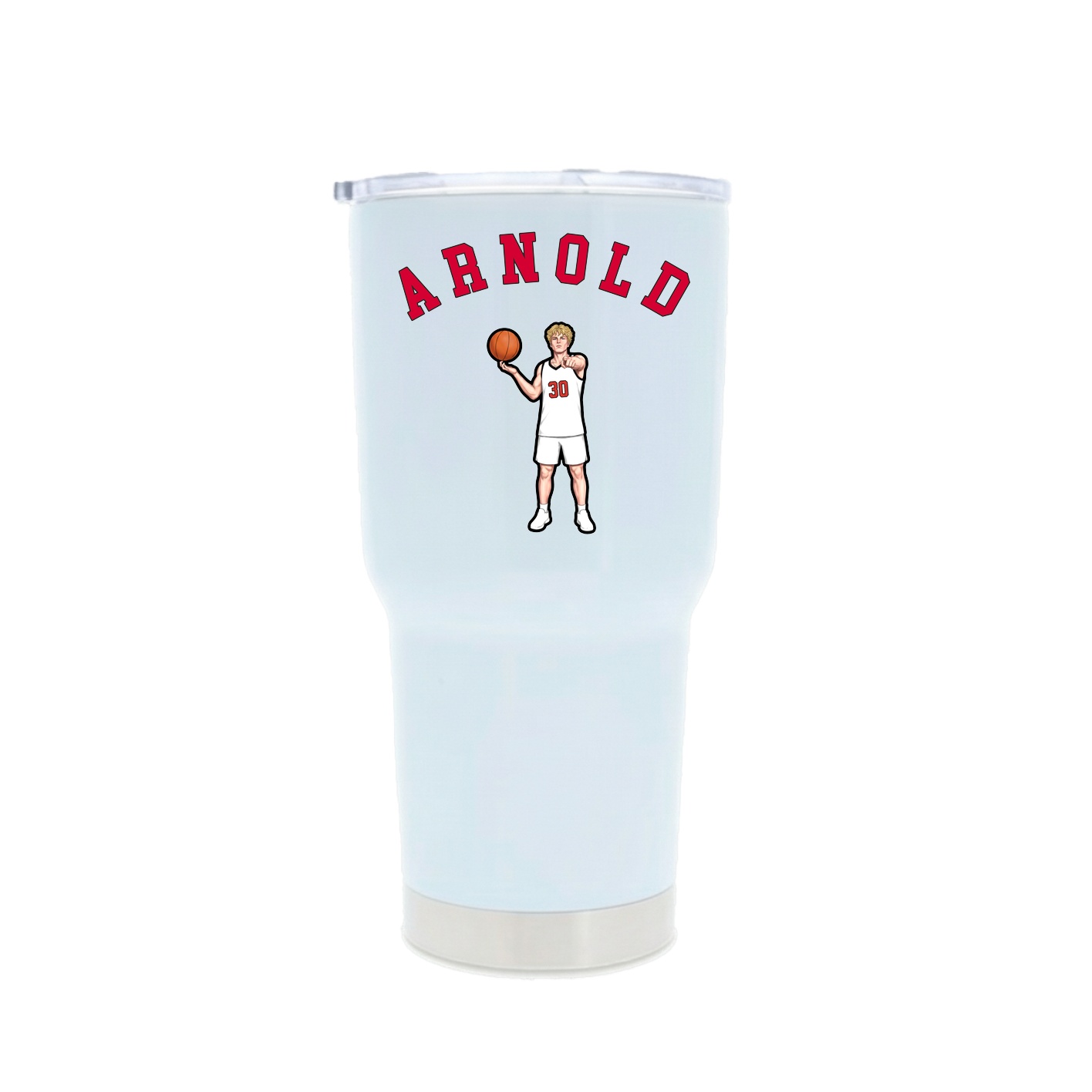 30oz Stainless Steel Tumbler — Shirsey Arch in White