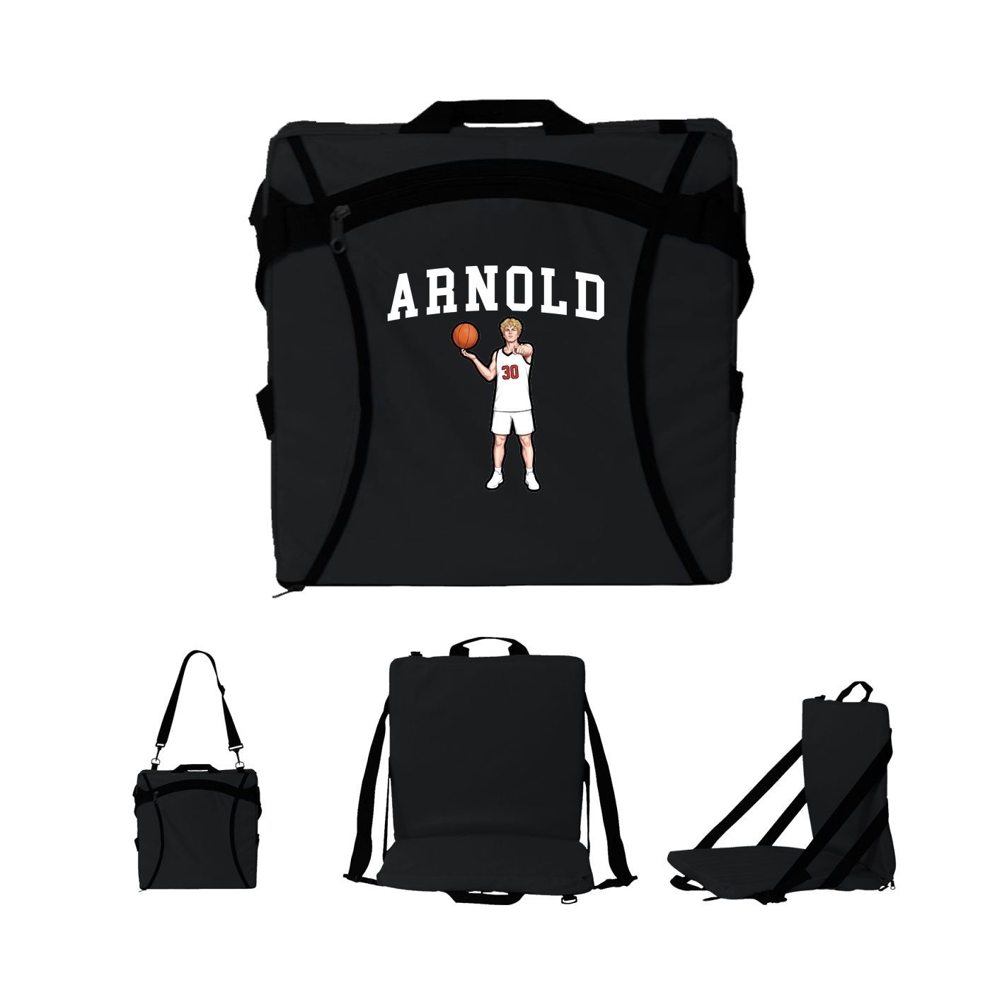 Folding Stadium Seat — Shirsey in Black