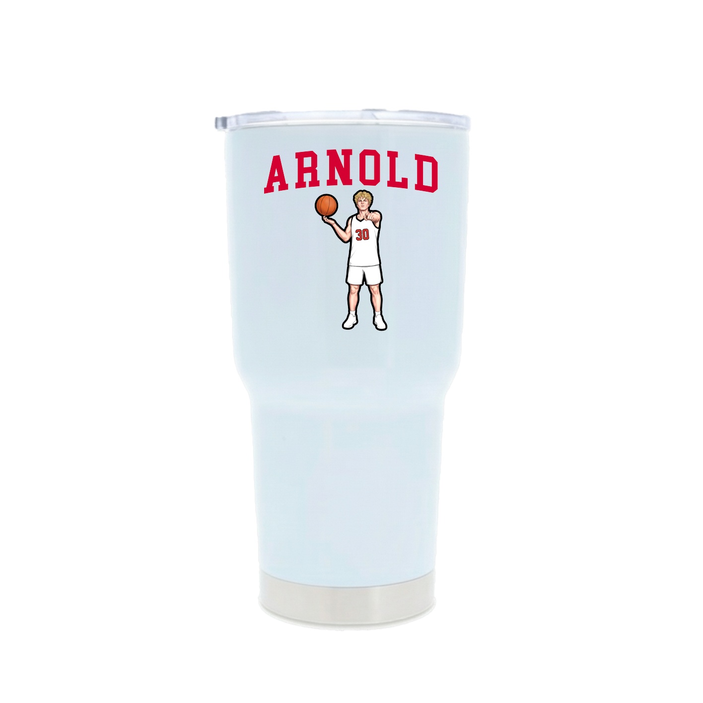 30oz Stainless Steel Tumbler — Shirsey in White