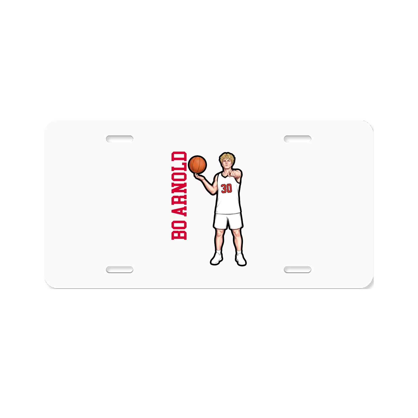 License Plate — Name Vertical in Classic