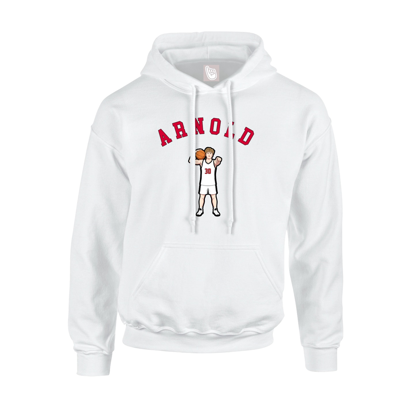 Youth Hoodie — Shirsey Arch in White