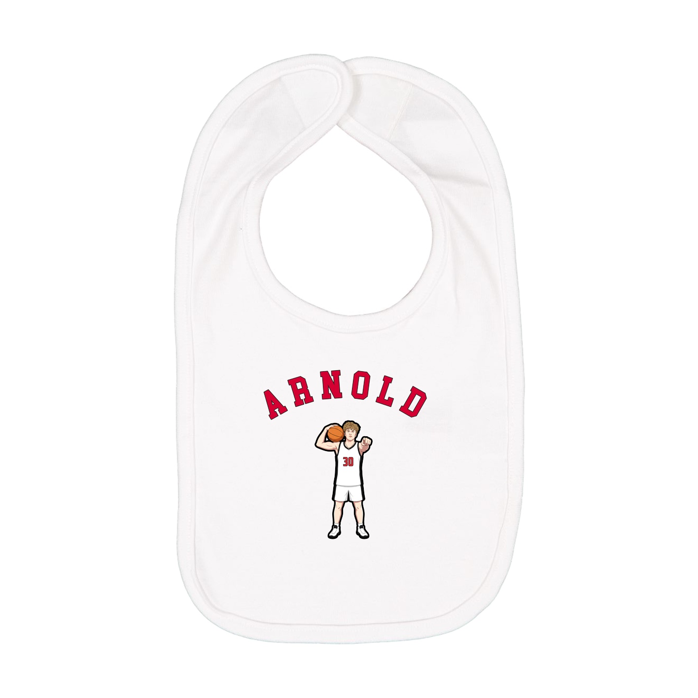 Infant Bib — Shirsey Arch in White
