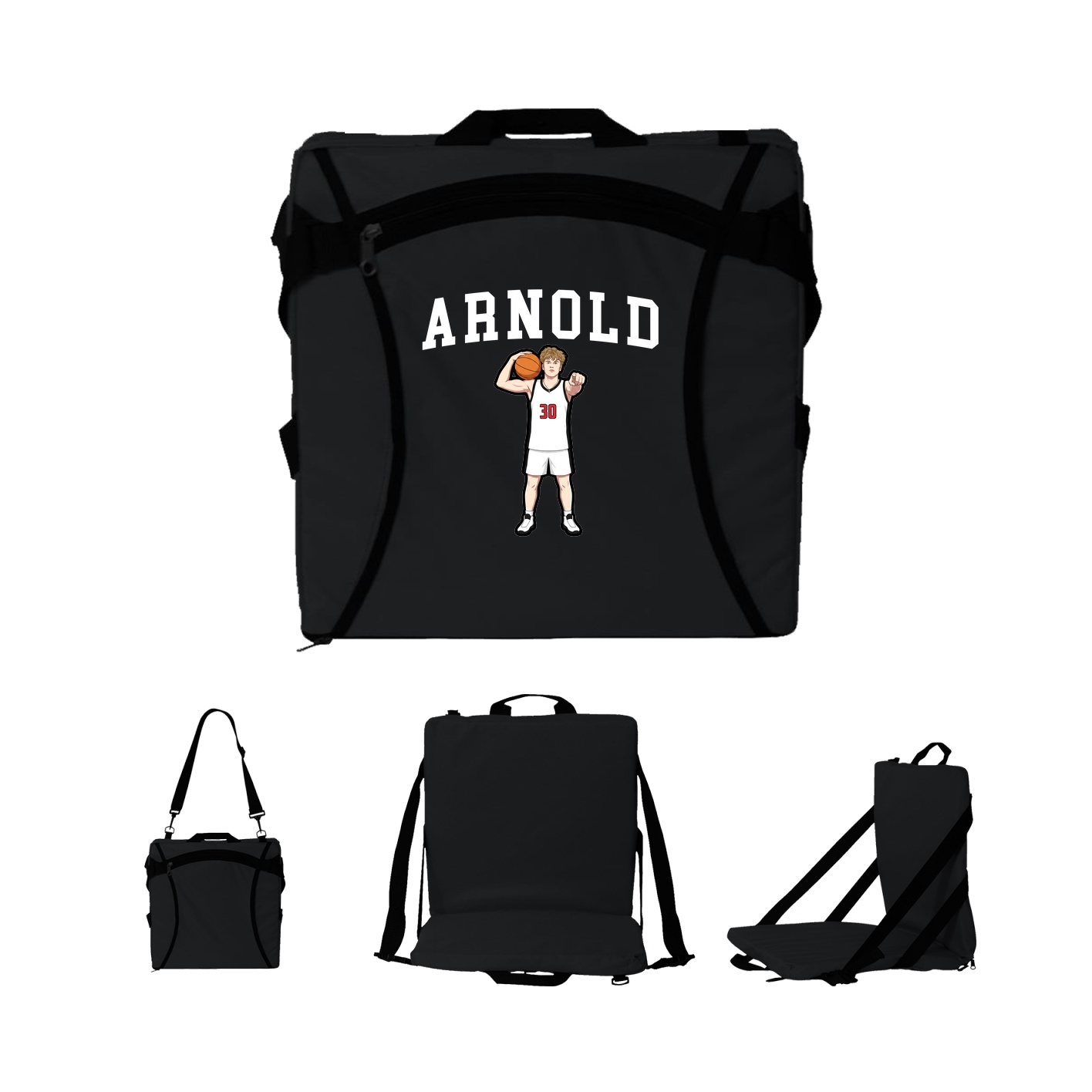 Folding Stadium Seat — Shirsey in Black
