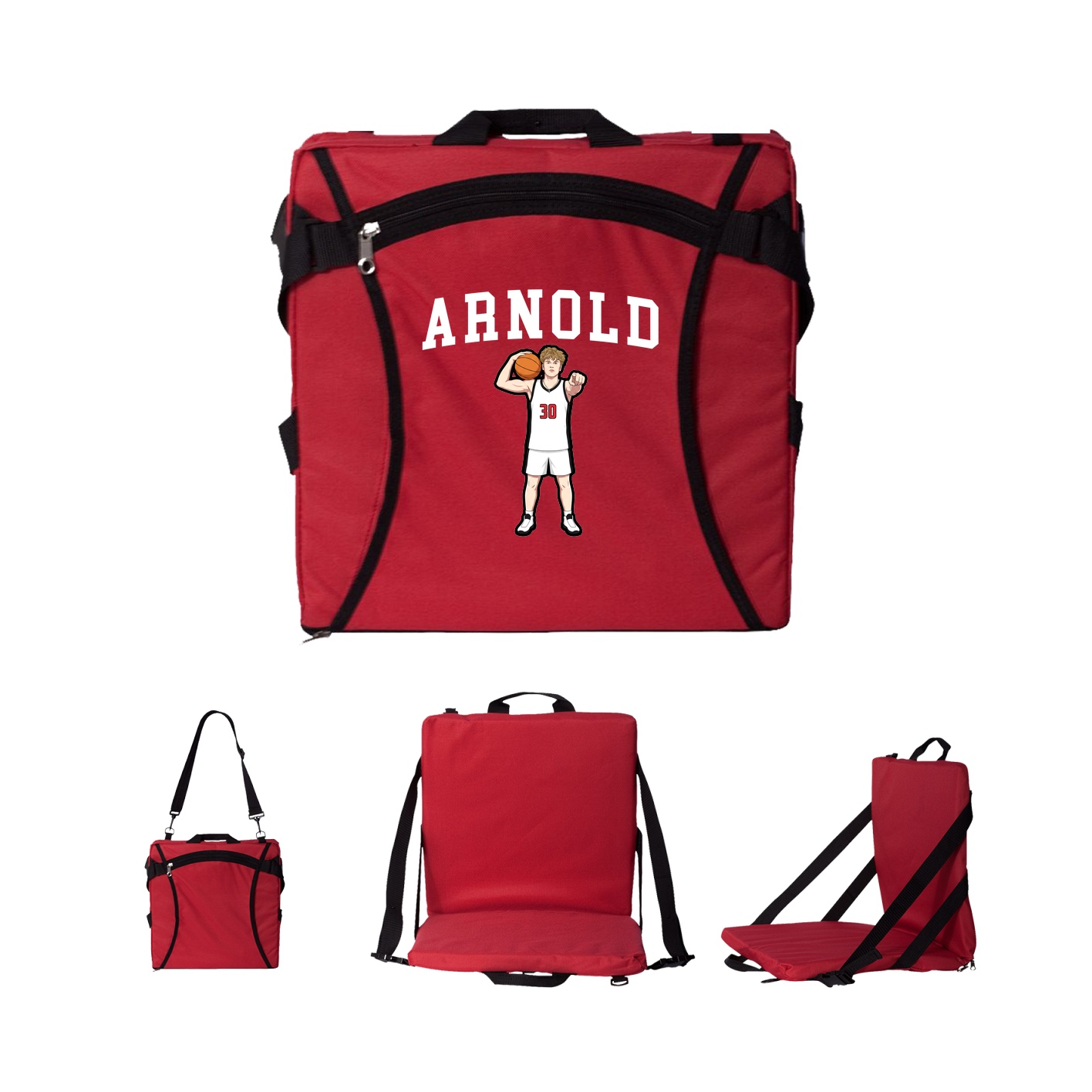 Folding Stadium Seat — Shirsey in Red