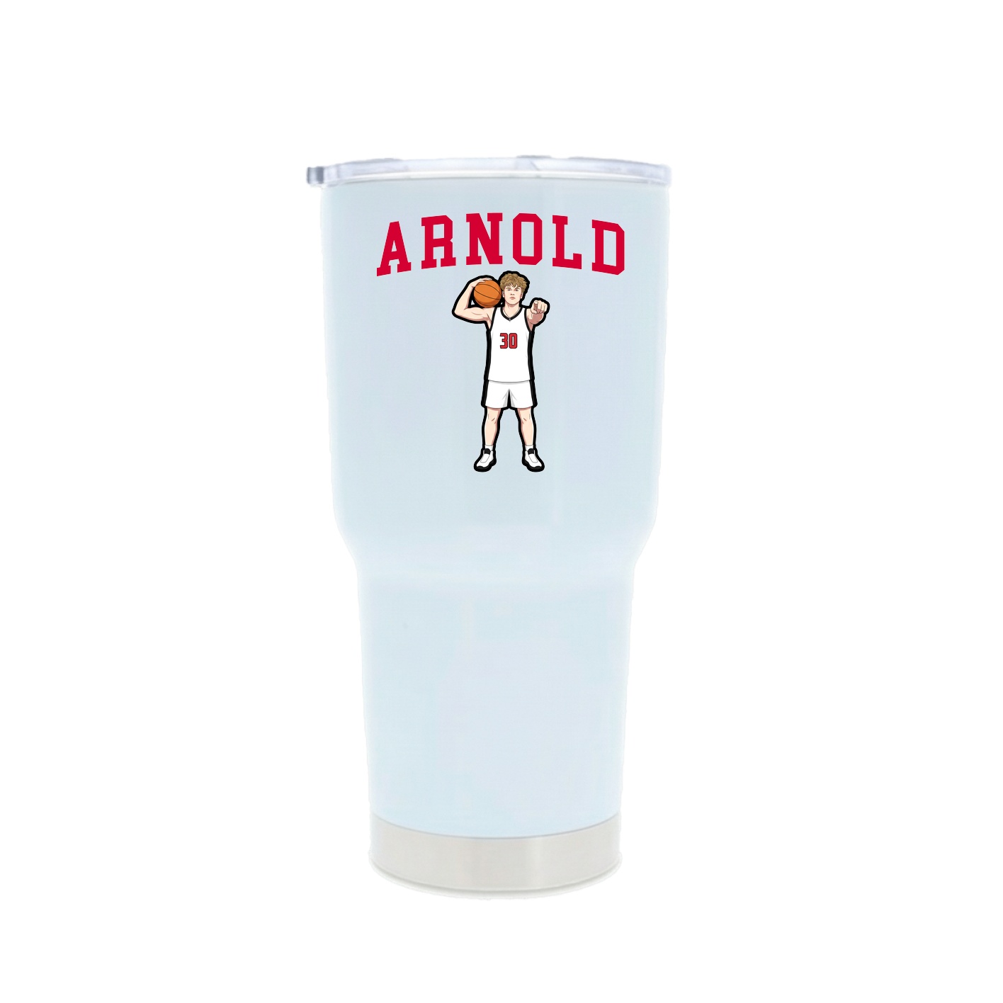 30oz Stainless Steel Tumbler — Shirsey in White