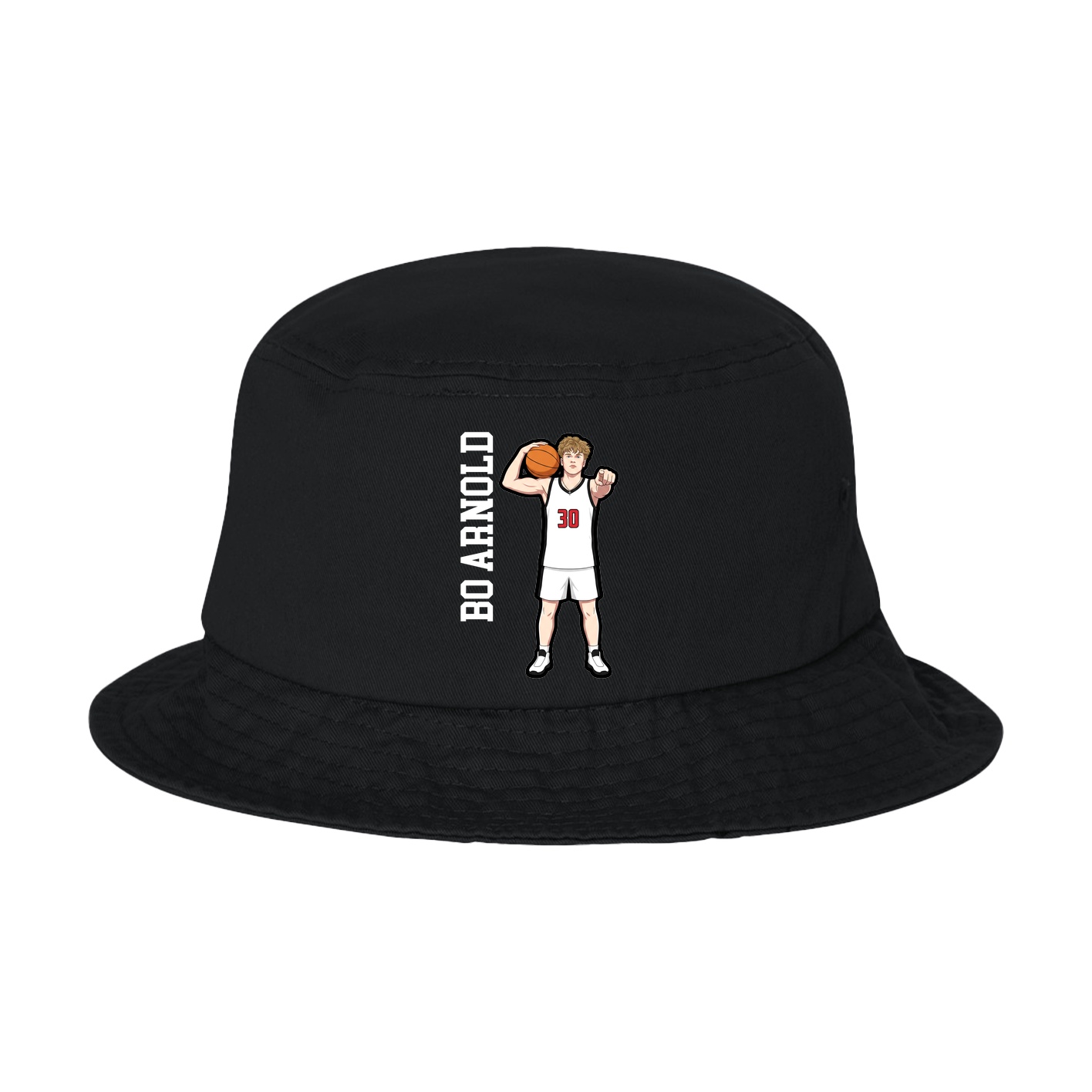 Bucket Cap — Name Vertical in Black