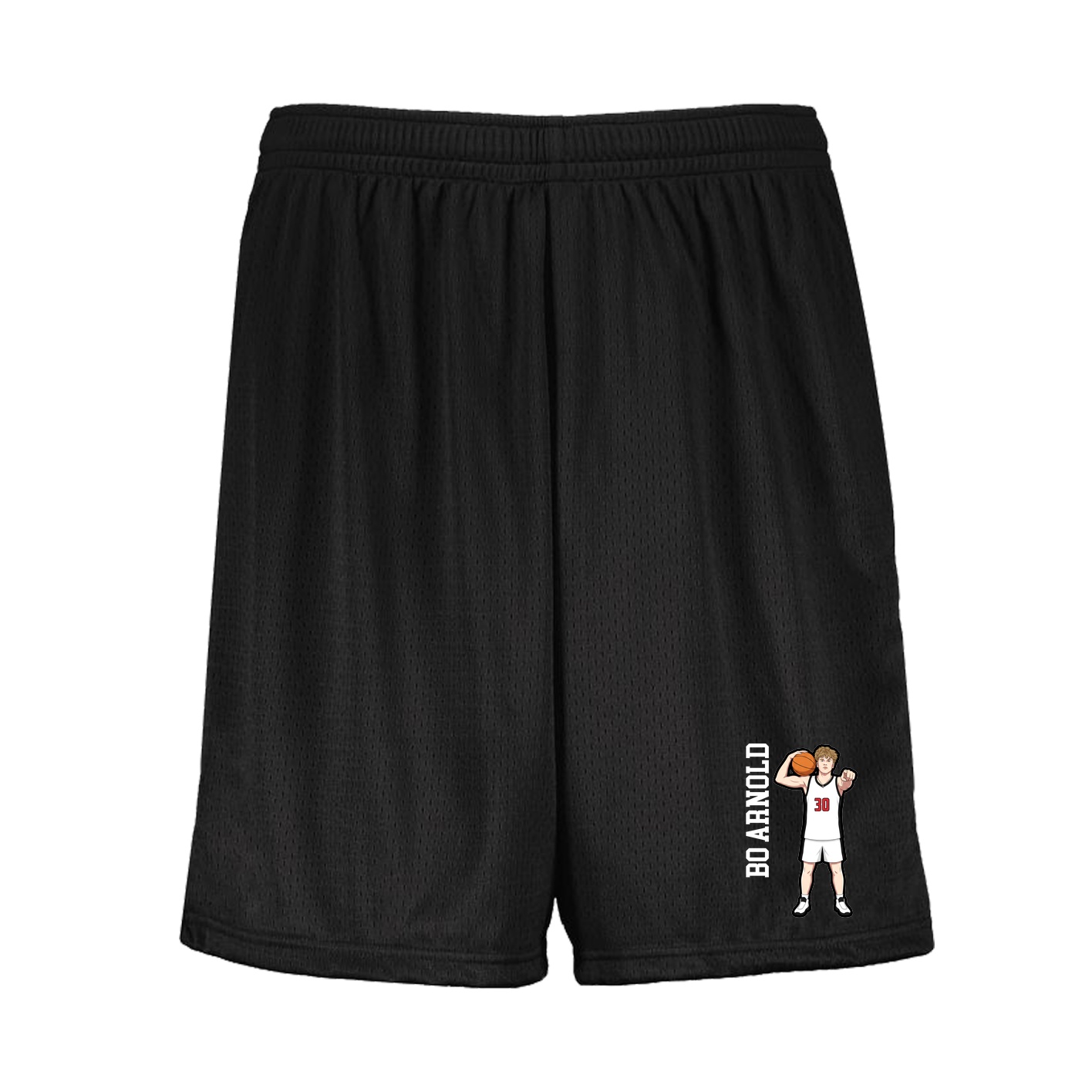 Shorts — Name Vertical in Black