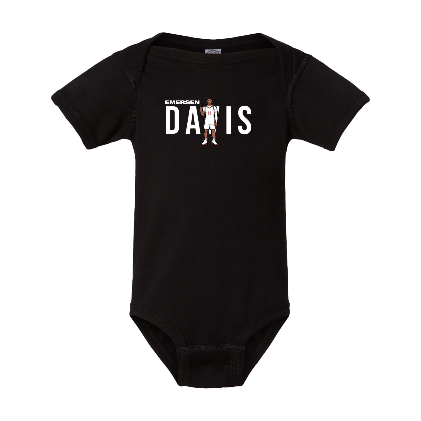 Baby Onesie — Player Name in Black