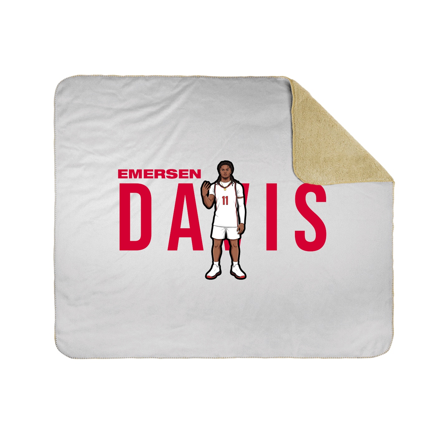 Throw Blanket — Player Name in White