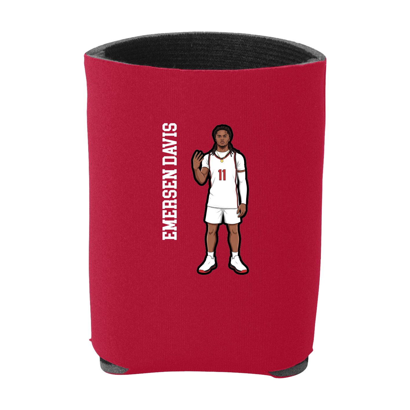 Can Holder — Name Vertical in Red