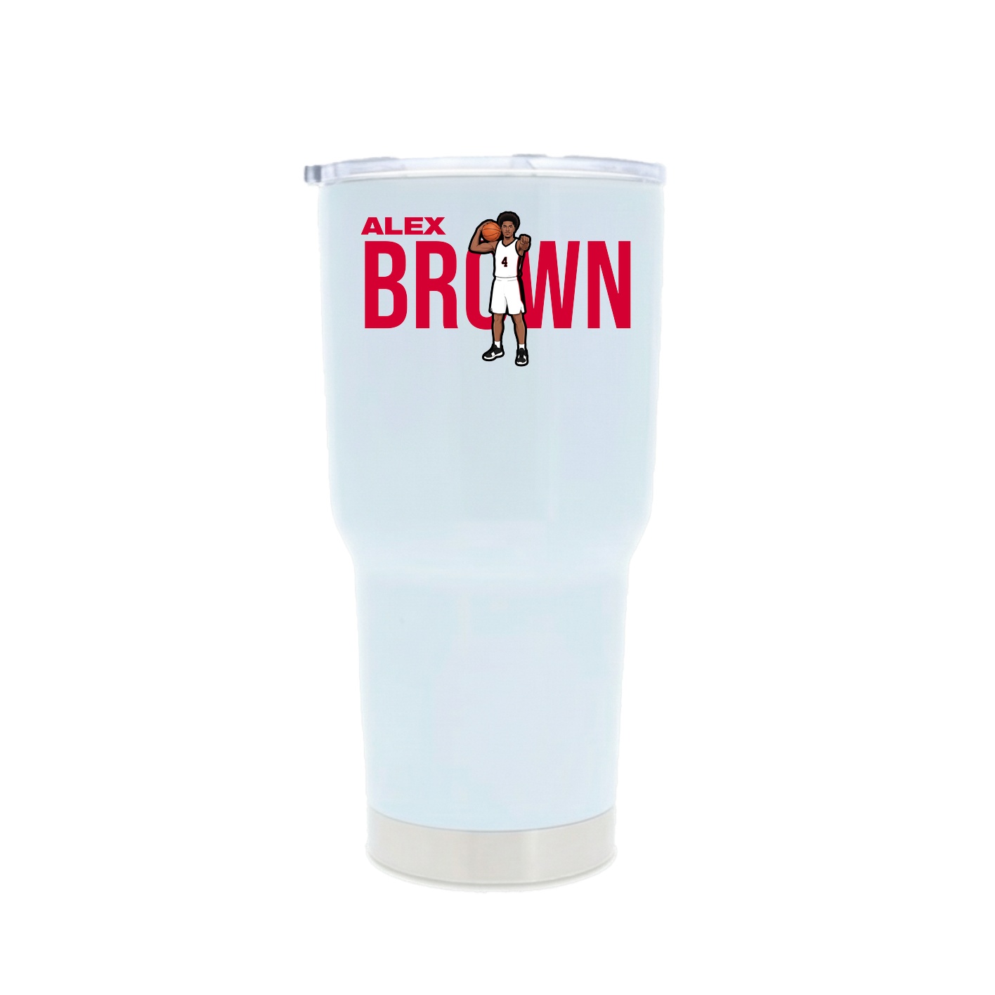 30oz Stainless Steel Tumbler — Player Name in White
