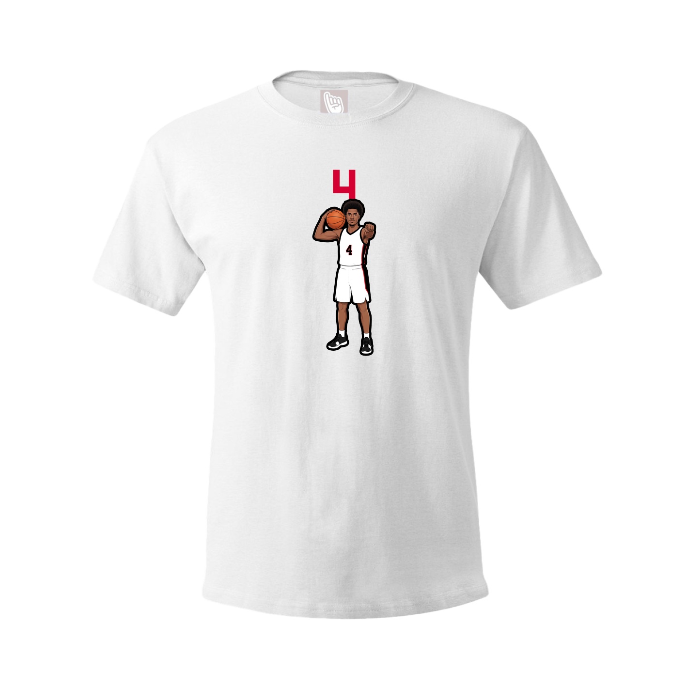 Youth Tee — Number Top in White