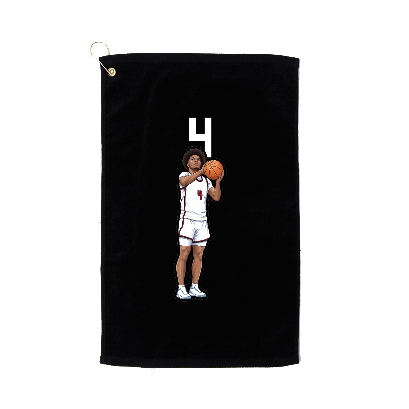 Golf Towel — Number Top in Black