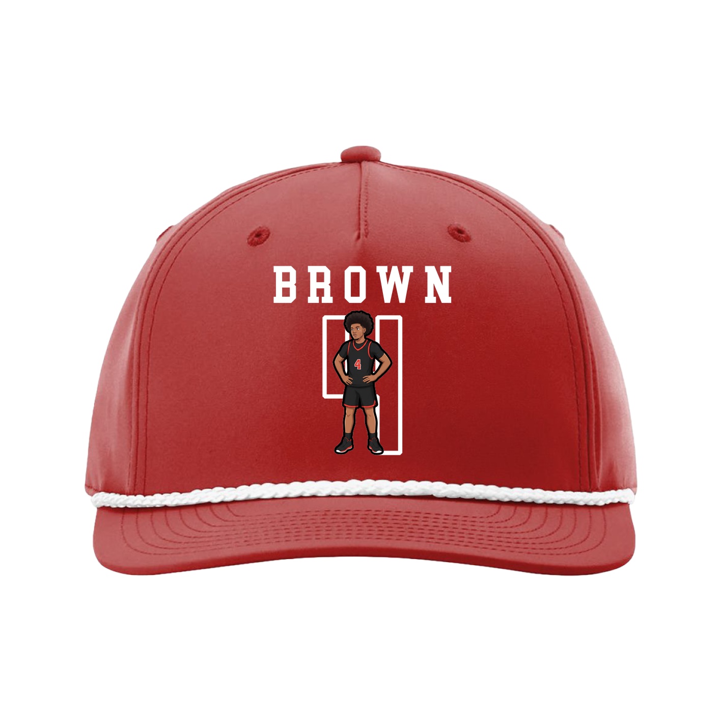 Five-Panel Classic Rope Cap — Shirsey in Red