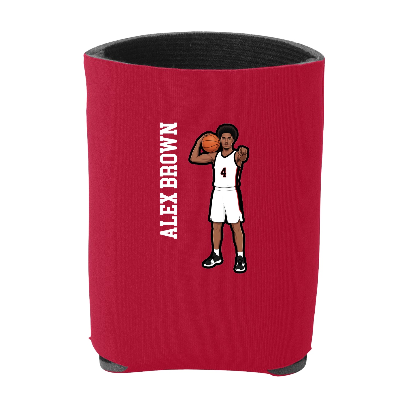 Can Holder — Name Vertical in Red
