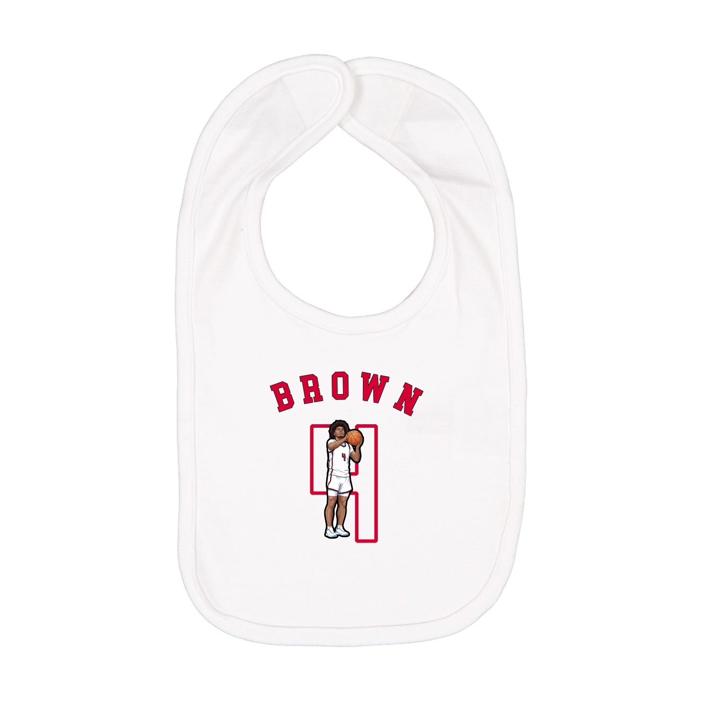 Infant Bib — Shirsey Arch in White