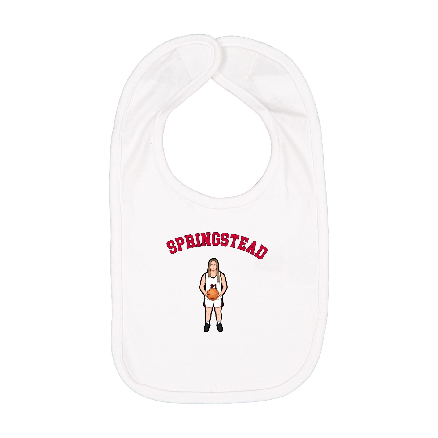 Infant Bib — Shirsey Arch in White