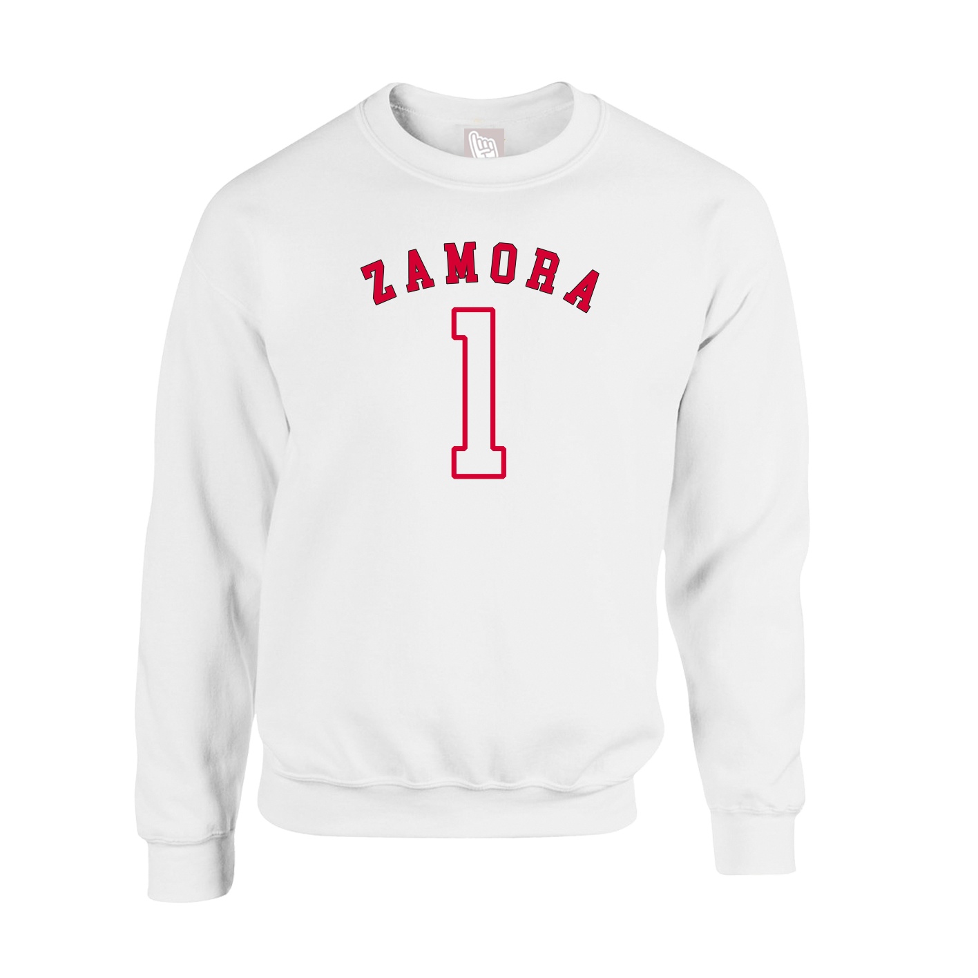 Fleece Crew — Shirsey Arch in White