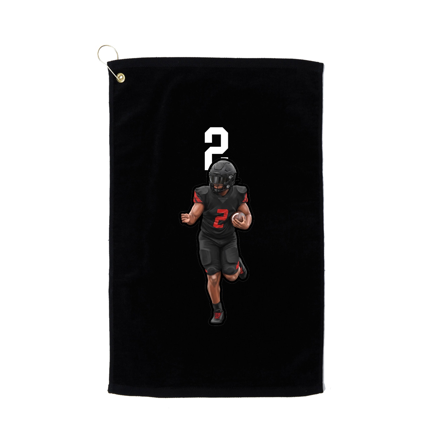 Golf Towel — Number Top in Black