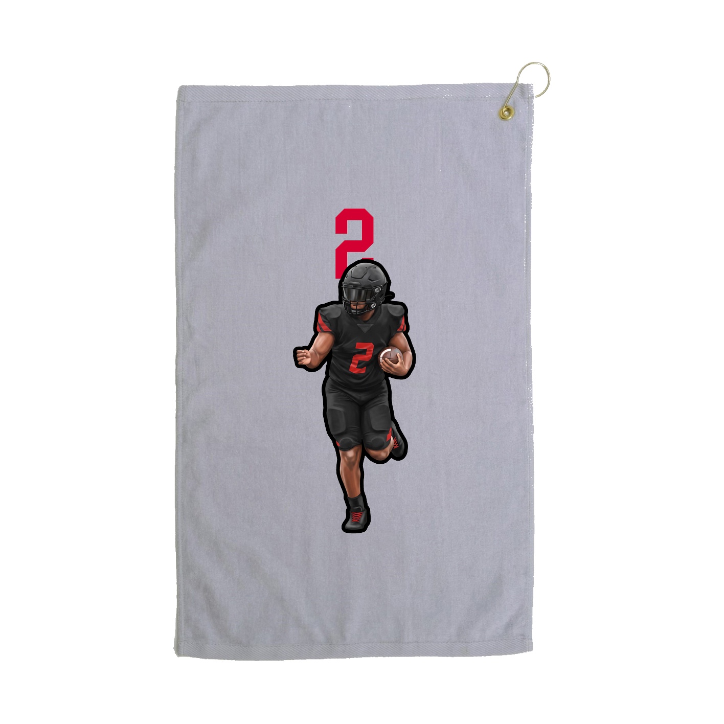 Golf Towel — Number Top in Grey