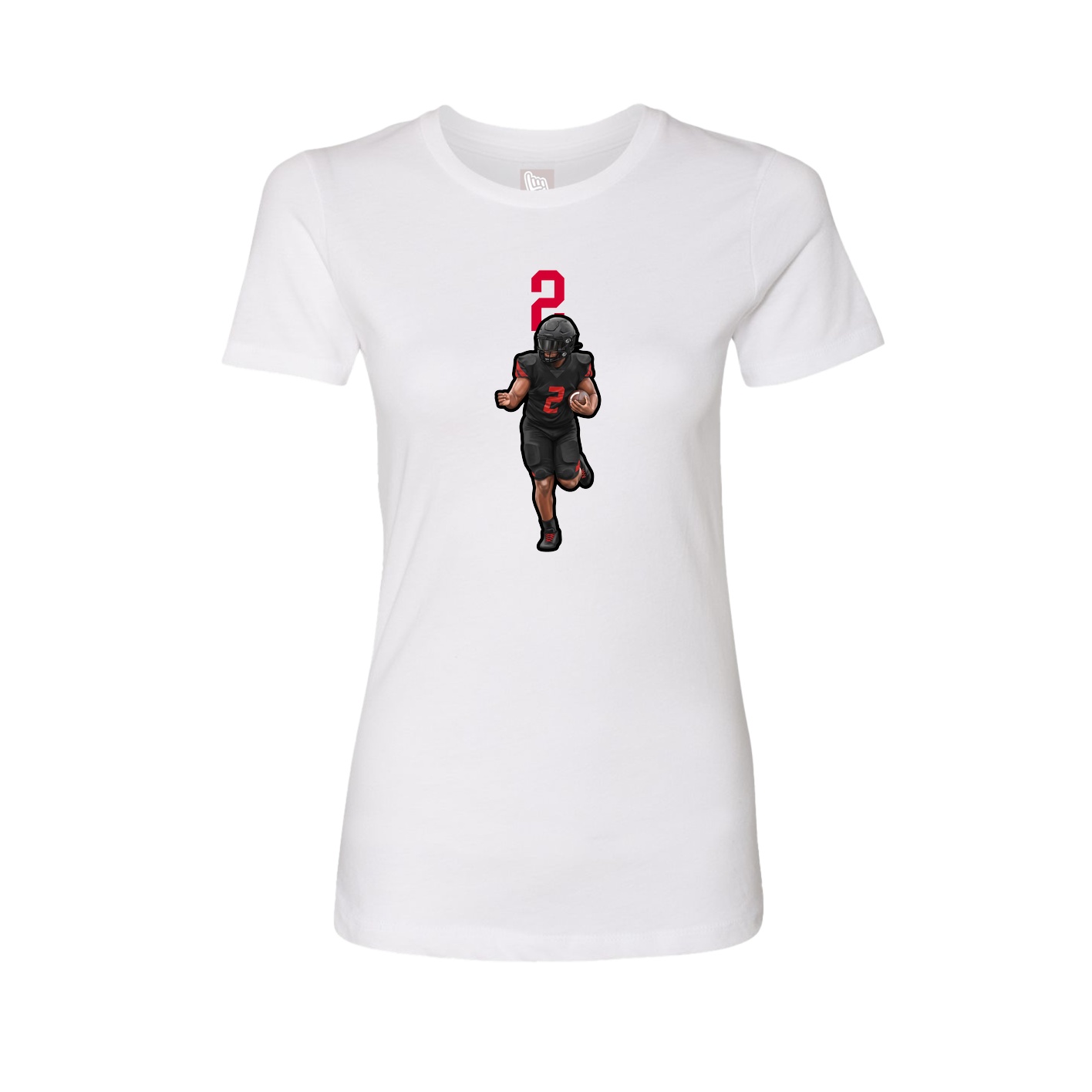 Womens Tee — Number Top in White