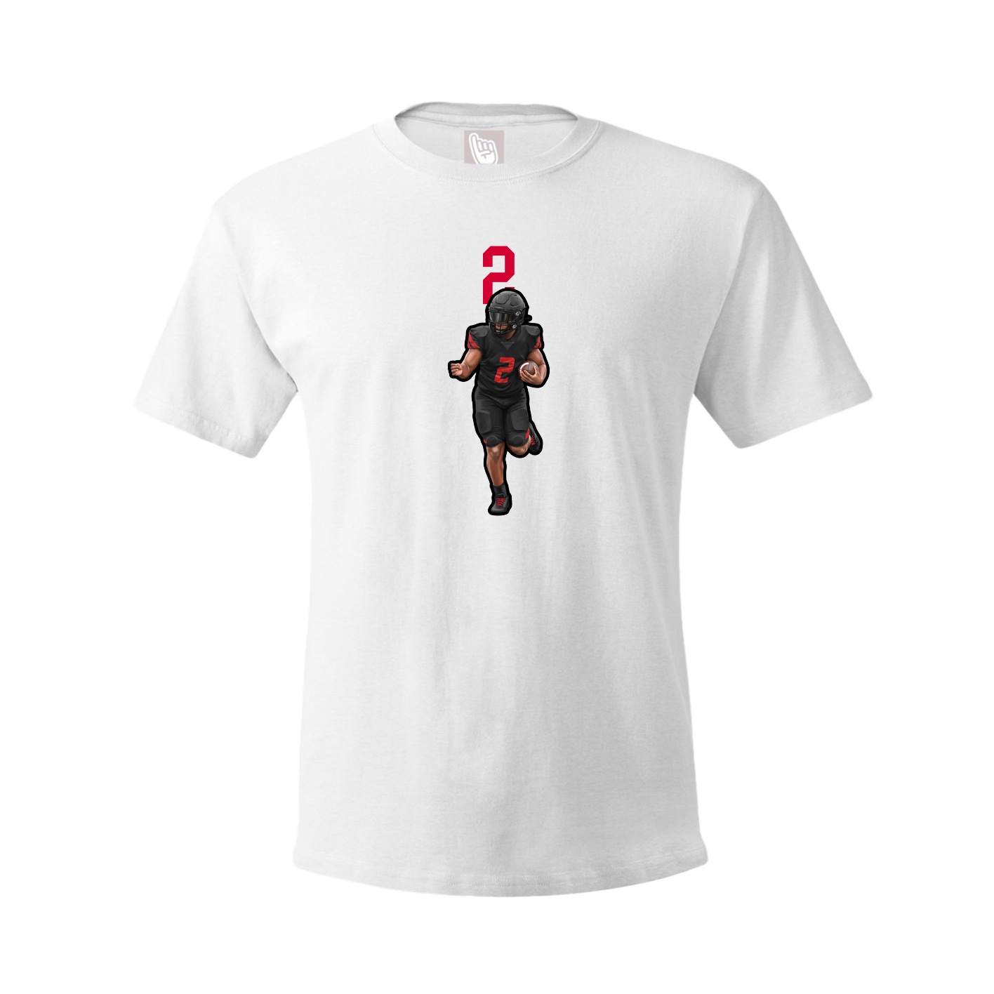 Youth Tee — Number Top in White