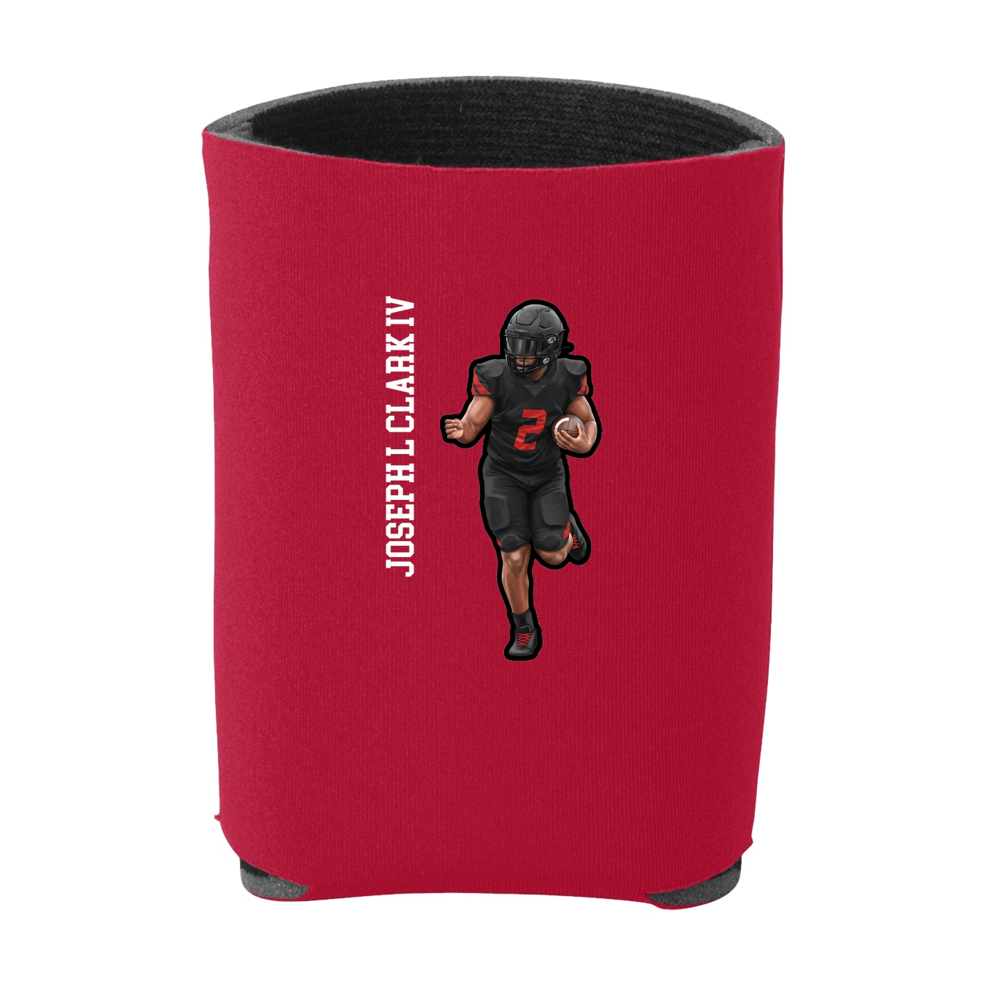 Can Holder — Name Vertical in Red