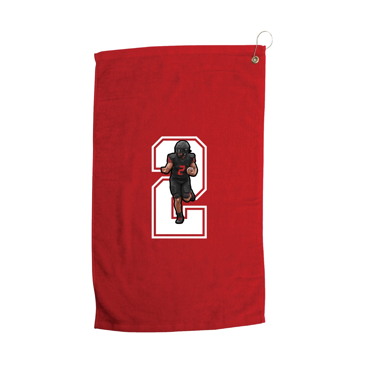 Golf Towel — Number in Red