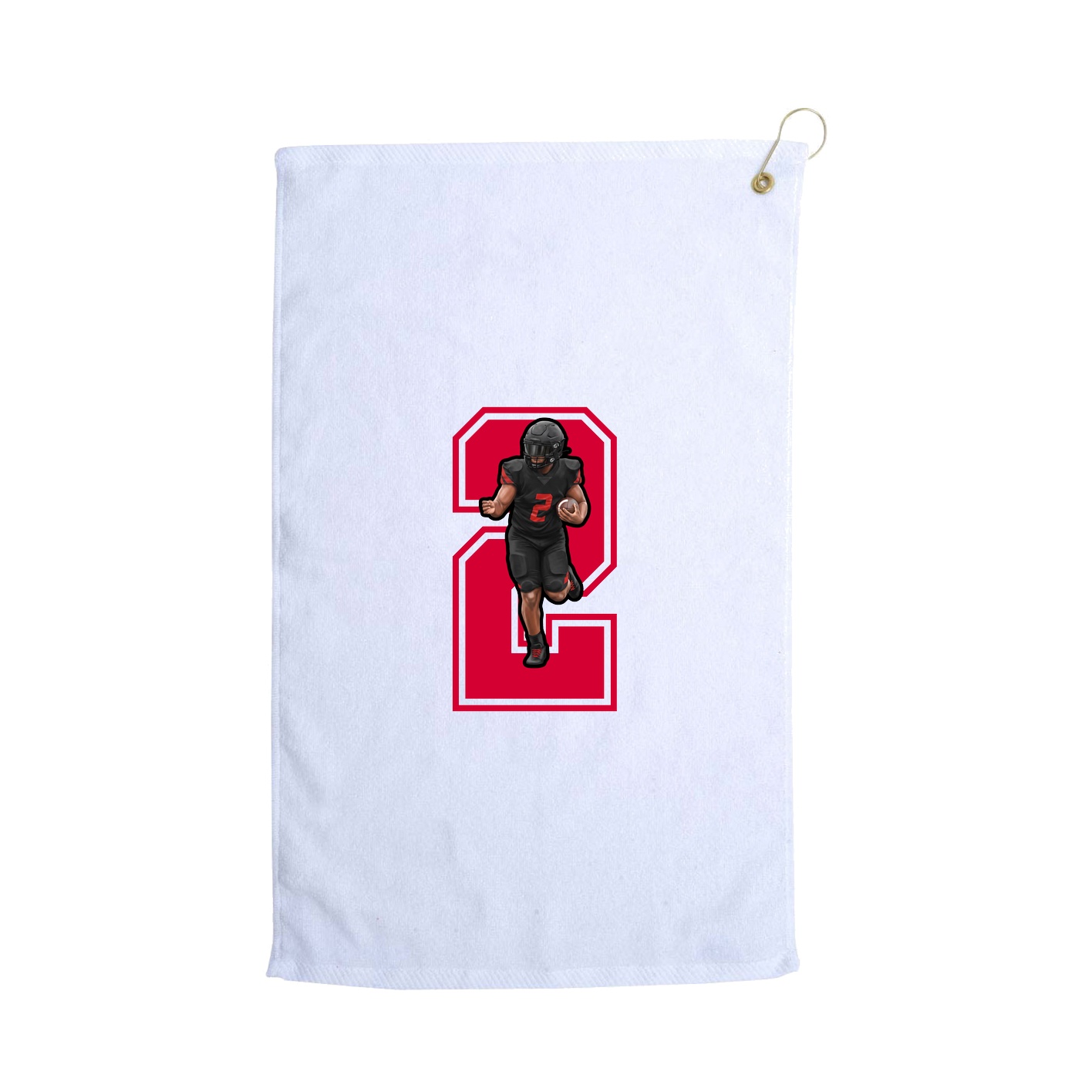 Golf Towel — Number in White