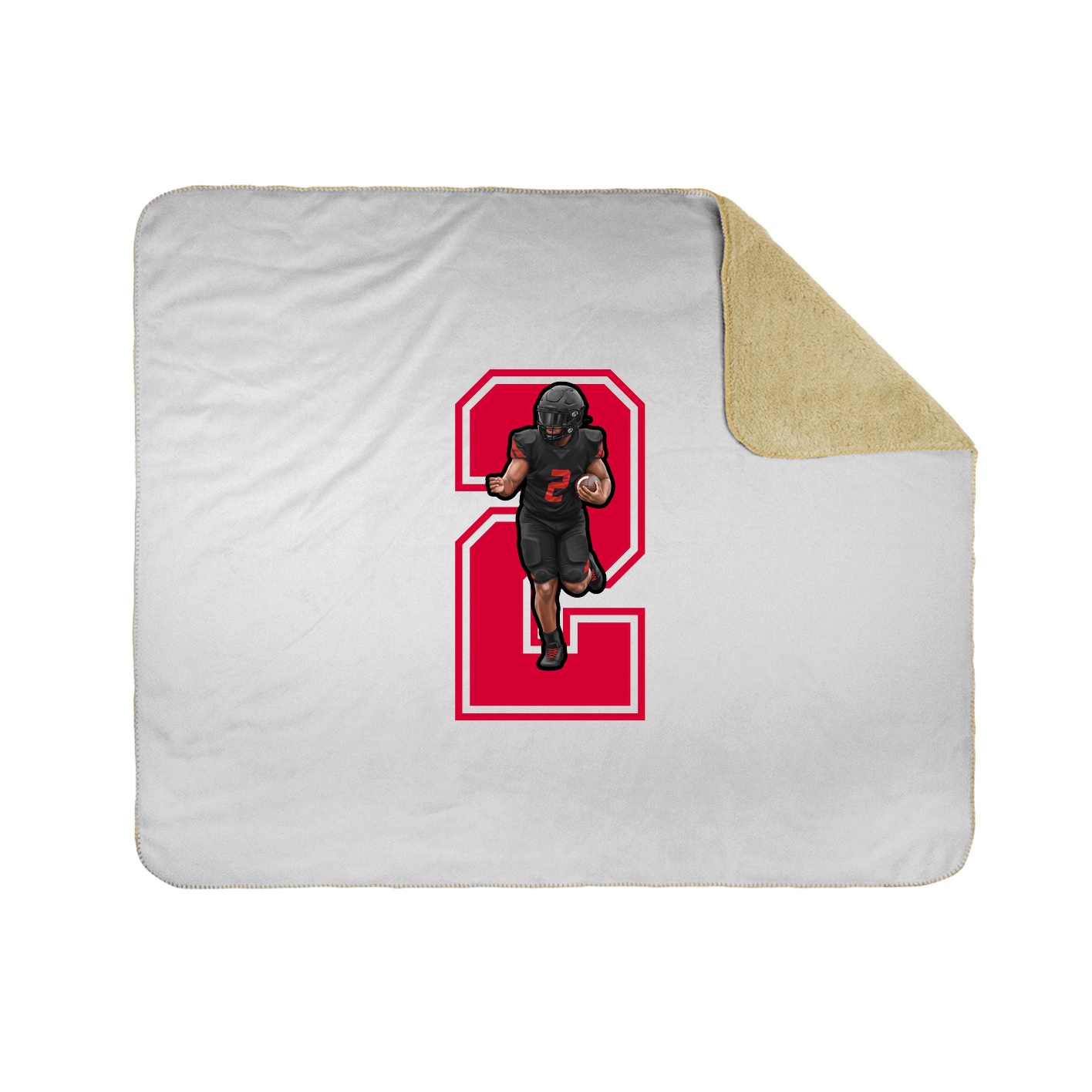 Throw Blanket — Number in White