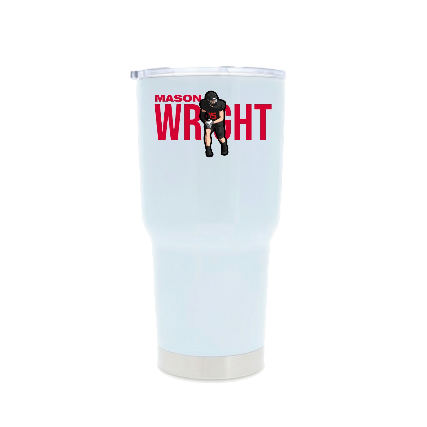 30oz Stainless Steel Tumbler — Player Name in White