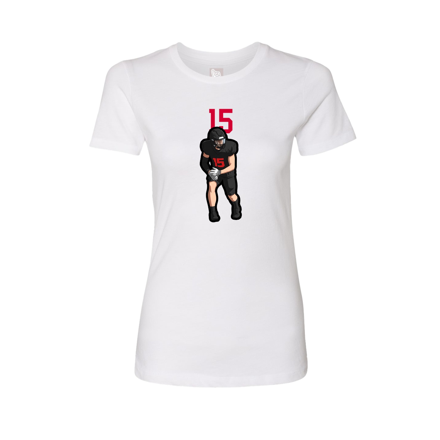 Fitted Women's Tee — Number Top in White