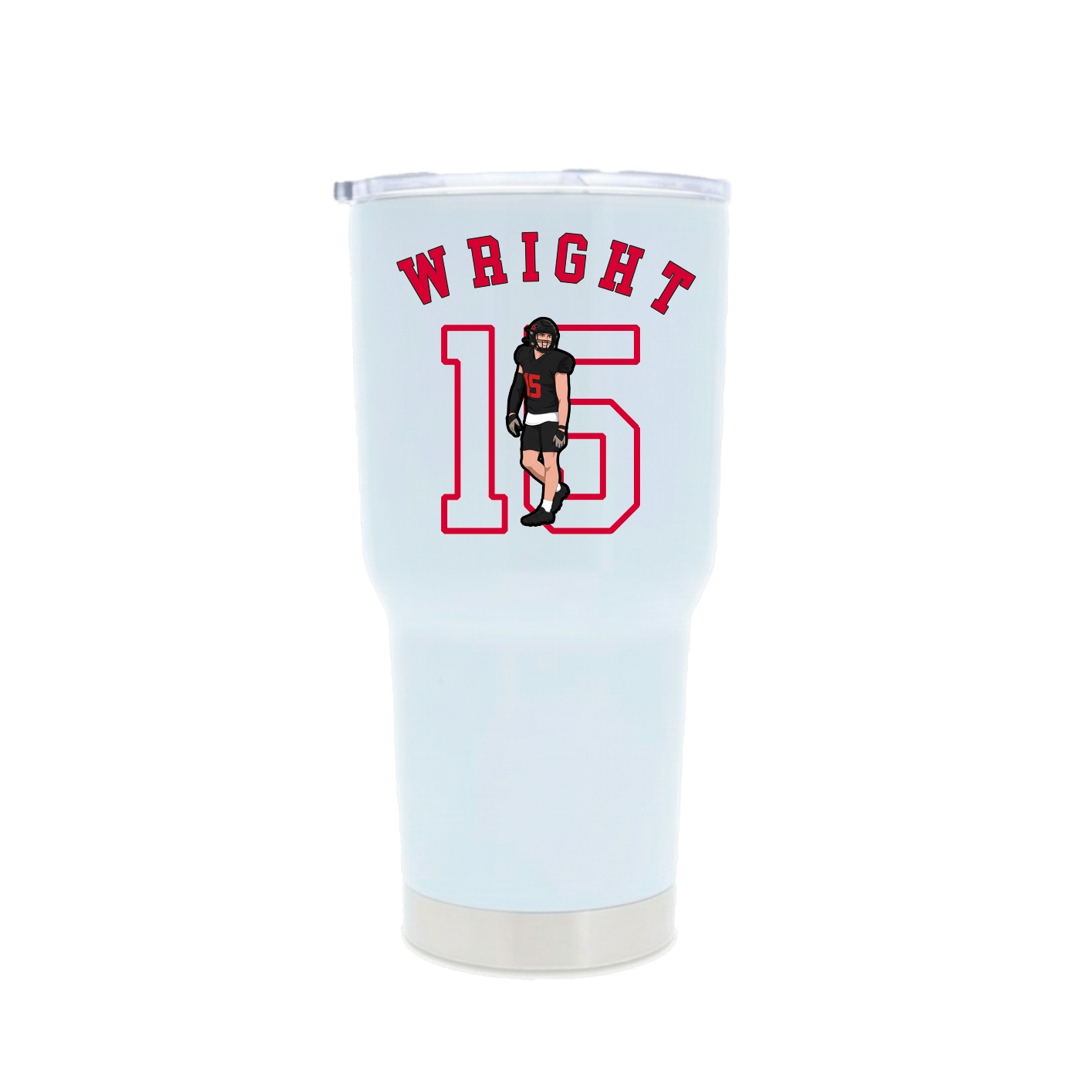 30oz Stainless Steel Tumbler — Shirsey Arch in White