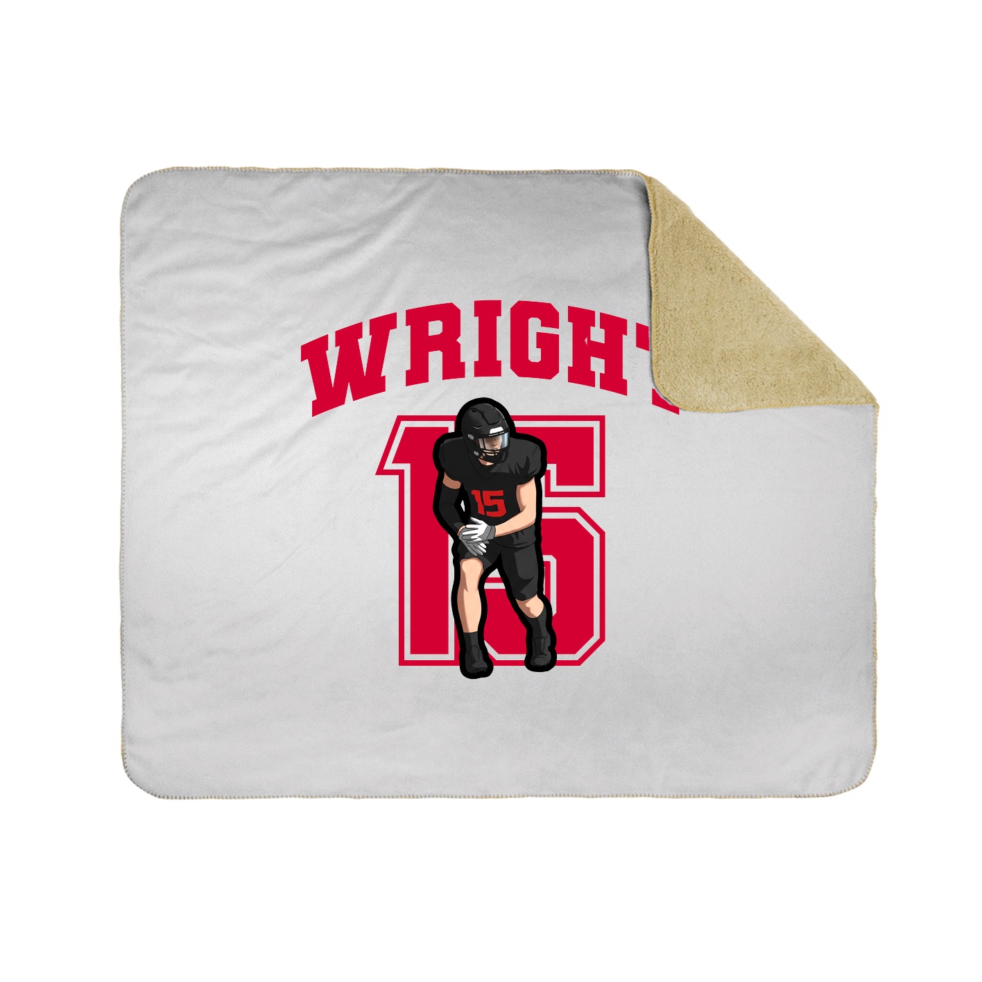 Throw Blanket — Number in White