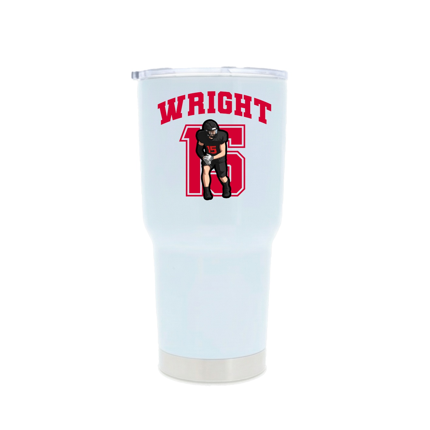 30oz Stainless Steel Tumbler — Number in White