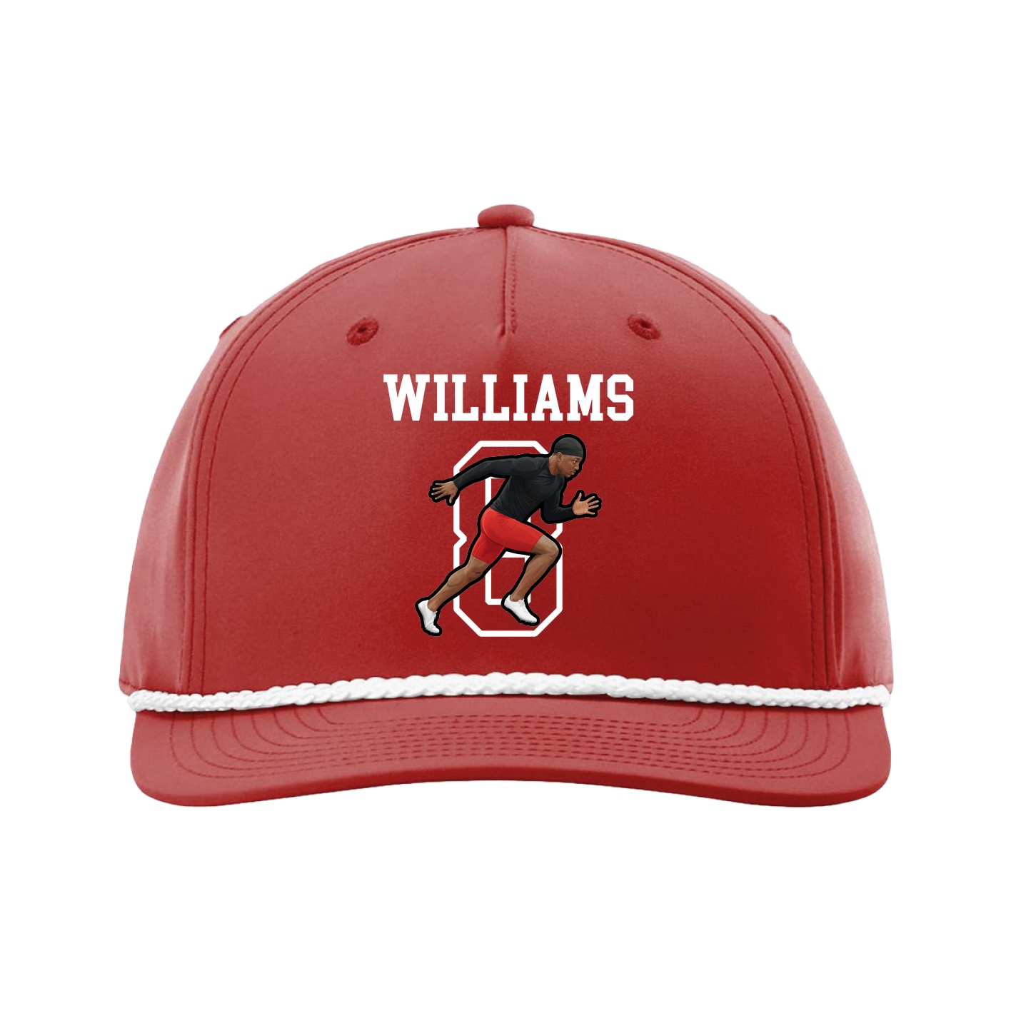 Five-Panel Classic Rope Cap — Shirsey in Red