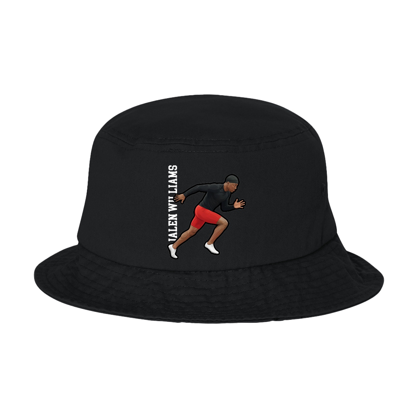 Bucket Cap — Name Vertical in Black