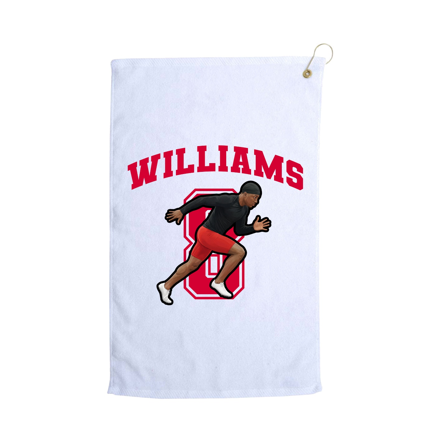 Golf Towel — Number in White